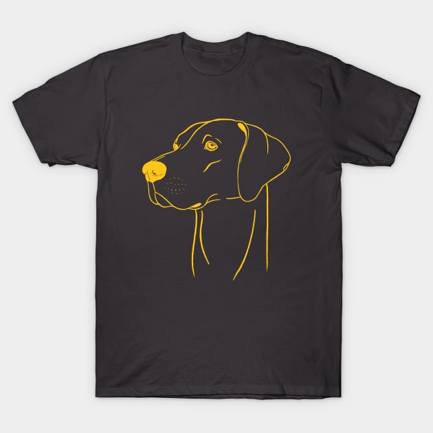 Weimaraner (Grey and Yellow) T-Shirt by illucalliart